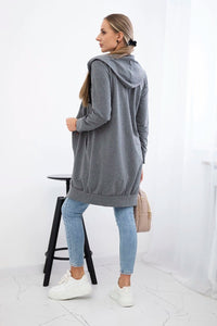 Long hoodie 8924 / – Graphite цвет / color | Lexline Fashion