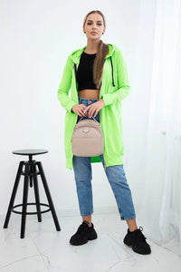 Long hoodie 8924 / – Green || Neon цвет / color | Lexline Fashion