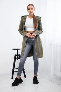 Long hoodie 8924 / – Khaki цвет / color | Lexline Fashion
