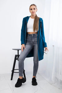 Long hoodie 8924 / – Marine цвет / color | Lexline Fashion