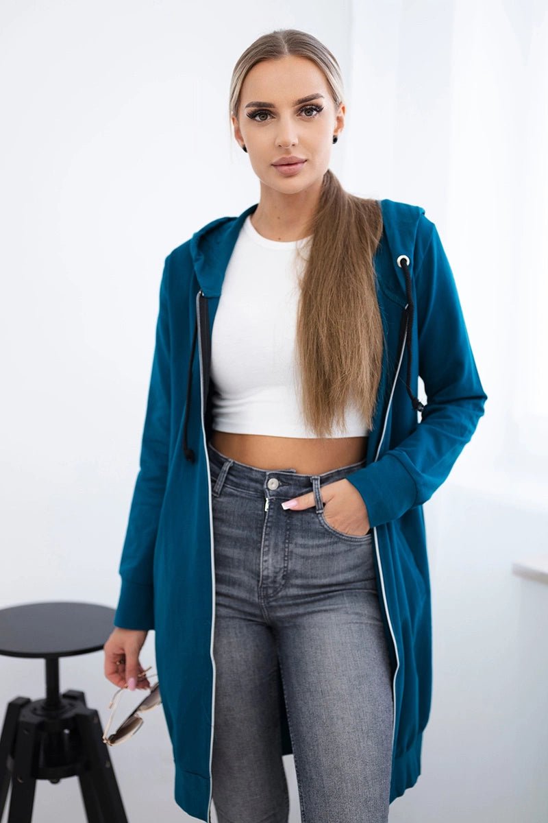 Long hoodie 8924 / – Marine цвет / color | Lexline Fashion