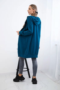 Long hoodie 8924 / – Marine цвет / color | Lexline Fashion