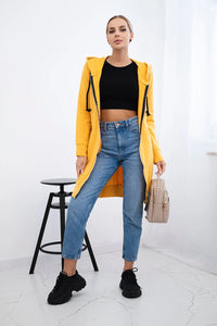 Long hoodie 8924 / – Mustard цвет / color | Lexline Fashion