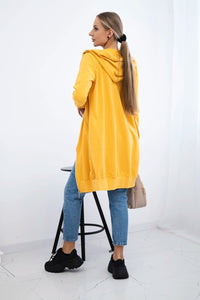 Long hoodie 8924 / – Mustard цвет / color | Lexline Fashion