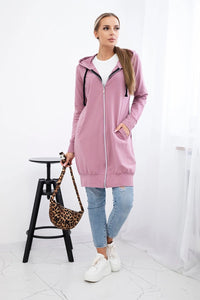 Long hoodie 8924 / – Pink || Dark цвет / color | Lexline Fashion
