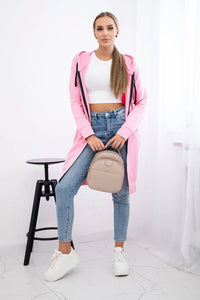 Long hoodie 8924 / – Pink || Light цвет / color | Lexline Fashion