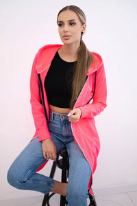 Long hoodie 8924 / – Pink || Neon цвет / color | Lexline Fashion