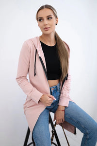 Long hoodie 8924 / – Powder || Dark цвет / color | Lexline Fashion