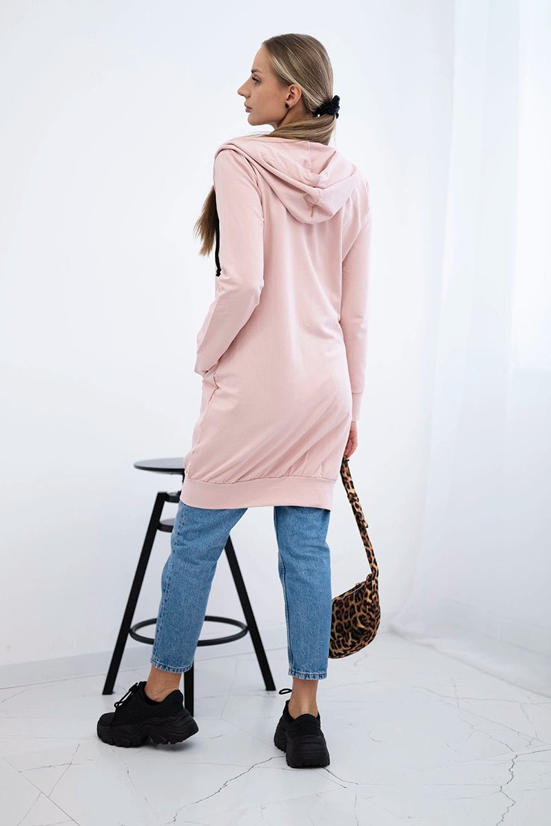 Long hoodie 8924 / – Powder || Dark цвет / color | Lexline Fashion