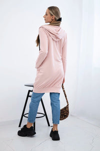Long hoodie 8924 / – Powder || Dark цвет / color | Lexline Fashion