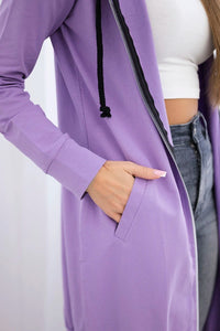 Long hoodie 8924 / – Purple || Dark цвет / color | Lexline Fashion