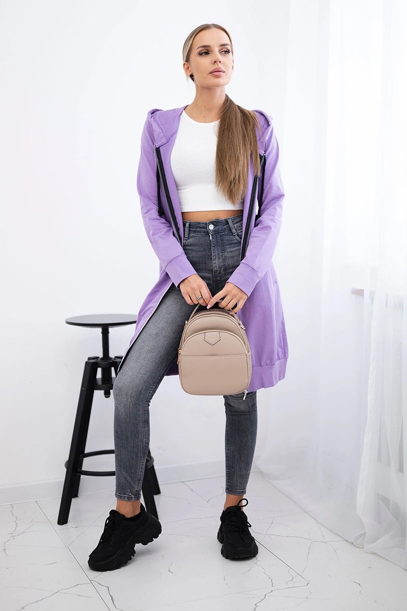 Long hoodie 8924 / – Purple || Dark цвет / color | Lexline Fashion