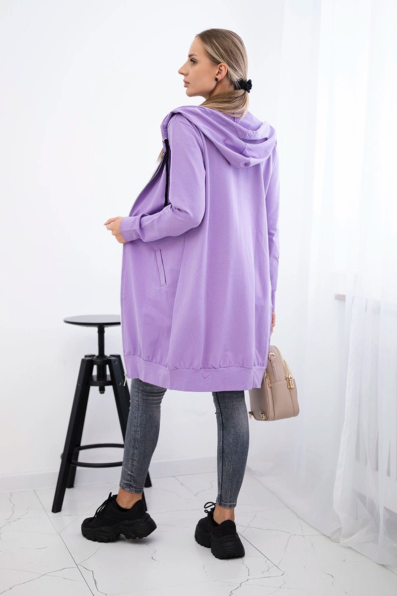 Long hoodie 8924 / – Purple || Dark цвет / color | Lexline Fashion