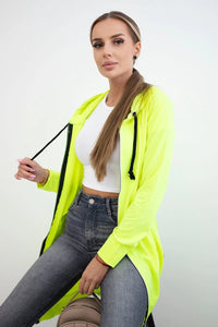 Long hoodie 8924 / – Yellow || Neon цвет / color | Lexline Fashion