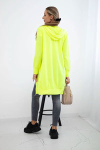 Long hoodie 8924 / – Yellow || Neon цвет / color | Lexline Fashion