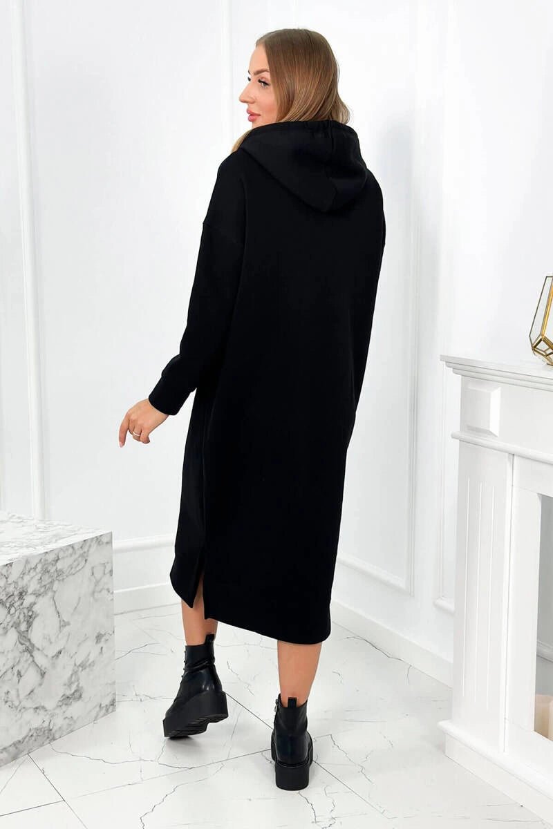 Long hoodie 9623 / – Black цвет / color | Lexline Fashion