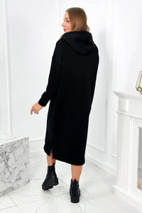 Long hoodie 9623 / – Black цвет / color | Lexline Fashion