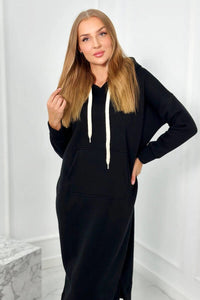 Long hoodie 9623 / – Black цвет / color | Lexline Fashion