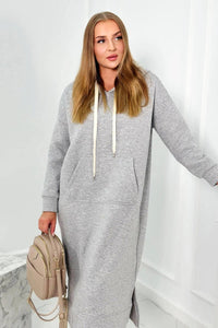 Long hoodie 9623 / – Gray цвет / color | Lexline Fashion