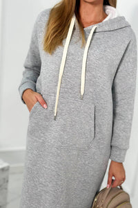 Long hoodie 9623 / – Gray цвет / color | Lexline Fashion