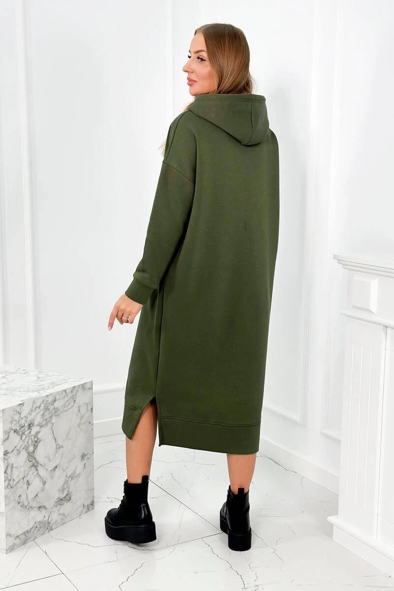 Long hoodie 9623 / – Khaki цвет / color | Lexline Fashion