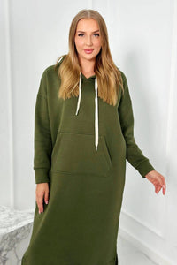 Long hoodie 9623 / – Khaki цвет / color | Lexline Fashion