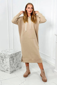 Long hoodie 9623 / – Light || Beige цвет / color | Lexline Fashion