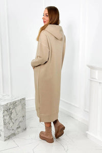 Long hoodie 9623 / – Light || Beige цвет / color | Lexline Fashion
