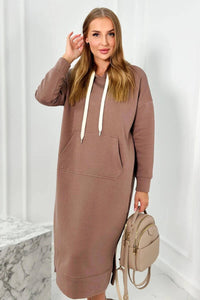 Long hoodie 9623 / – Mocca цвет / color | Lexline Fashion