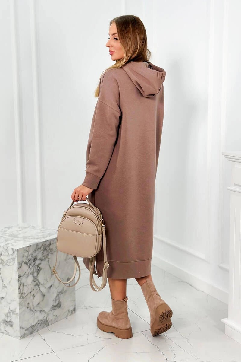 Long hoodie 9623 / – Mocca цвет / color | Lexline Fashion