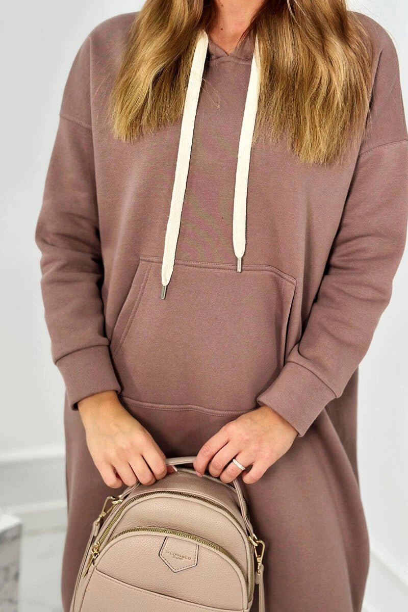 Long hoodie 9623 / – Mocca цвет / color | Lexline Fashion