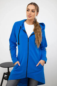 Long hoodie with zipper 8997 / – Jeans цвет / color | Lexline Fashion
