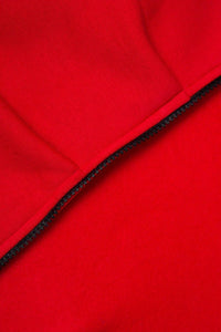 Long insulated hoodie with zipper 9306 / – Red цвет / color | Lexline Fashion