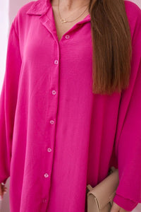Long shirt with viscose 59100 - 25 / – Fuchsia цвет / color | Lexline Fashion