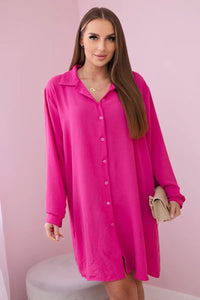 Long shirt with viscose 59100 - 25 / – Fuchsia цвет / color | Lexline Fashion