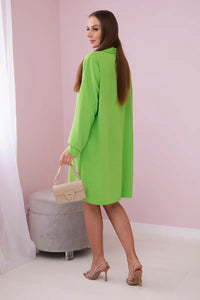 Long shirt with viscose 59100 - 25 / – Green || Light цвет / color | Lexline Fashion