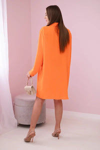 Long shirt with viscose 59100 - 25 / – Orange цвет / color | Lexline Fashion