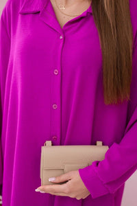 Long shirt with viscose 59100 - 25 / – Purple || Dark цвет / color | Lexline Fashion