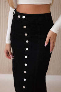 Long skirt with buttons TR205 / – Black цвет / color | Lexline Fashion