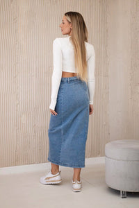 Long skirt with buttons TR205 / – Light || jeans цвет / color | Lexline Fashion
