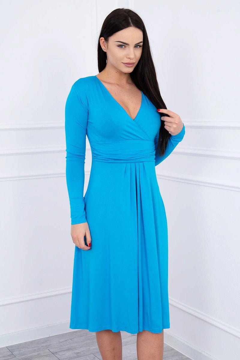 Long sleeve dress 8315 / – Blue цвет / color | Lexline Fashion