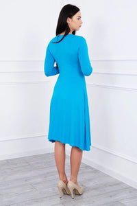 Long sleeve dress 8315 / – Blue цвет / color | Lexline Fashion