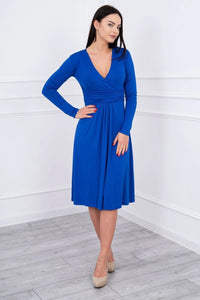 Long sleeve dress 8315 / – Blue cornflower цвет / color | Lexline Fashion