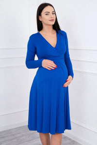 Long sleeve dress 8315 / – Blue cornflower цвет / color | Lexline Fashion