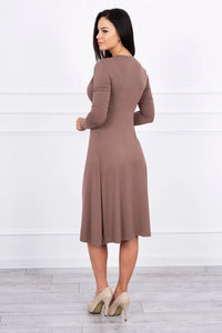 Long sleeve dress 8315 / – Cappuccino цвет / color | Lexline Fashion