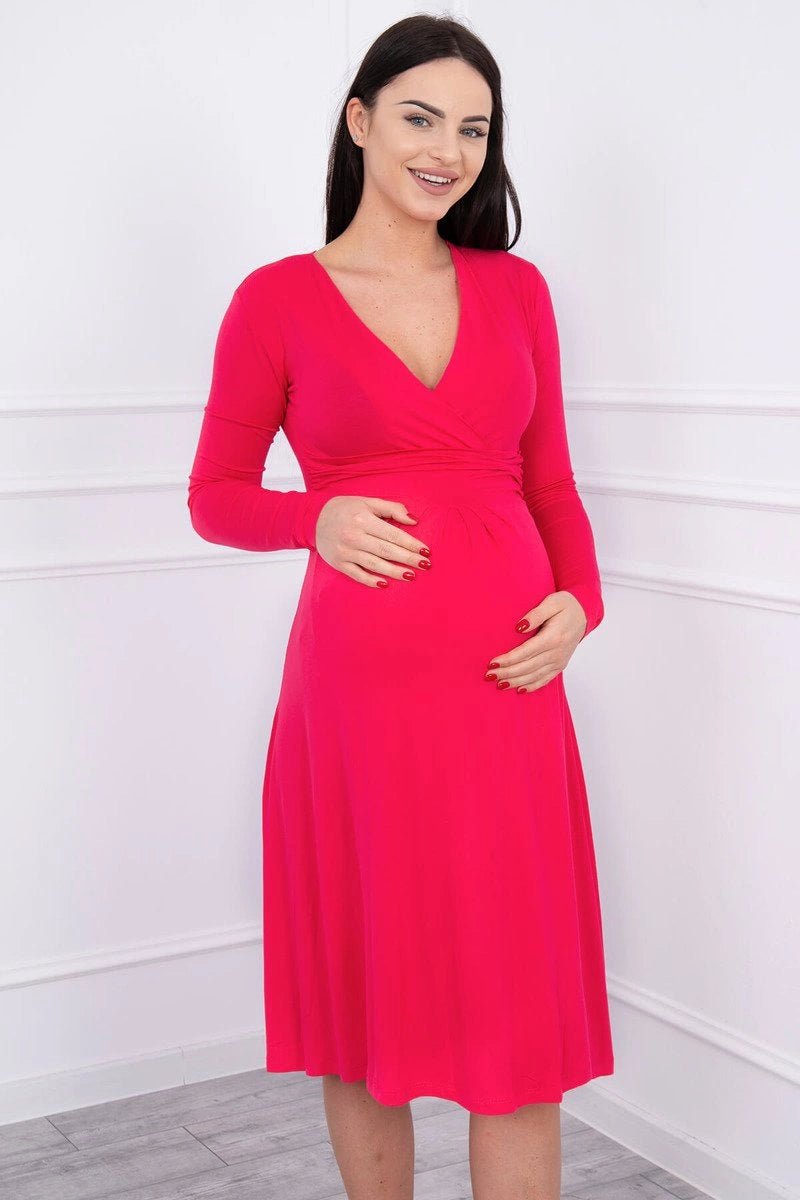 Long sleeve dress 8315 / – Fuchsia цвет / color | Lexline Fashion