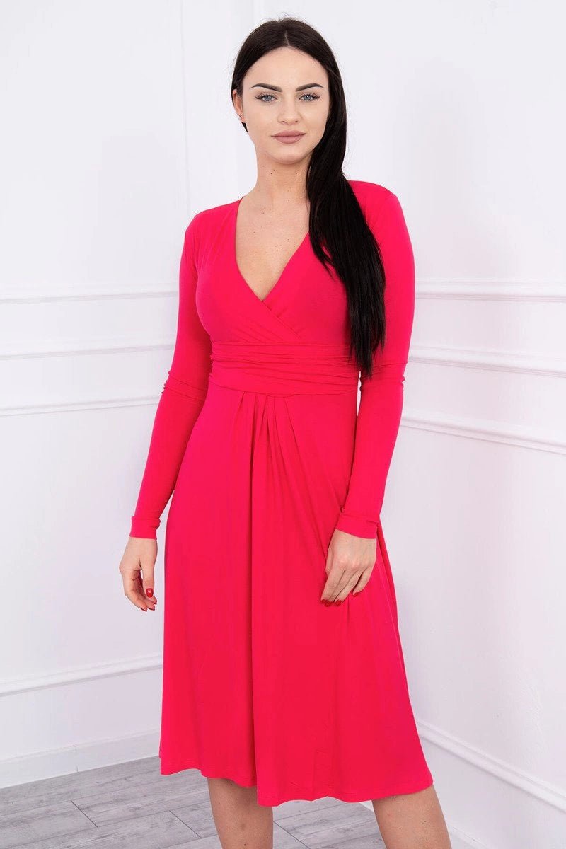 Long sleeve dress 8315 / – Fuchsia цвет / color | Lexline Fashion