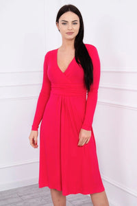 Long sleeve dress 8315 / – Fuchsia цвет / color | Lexline Fashion