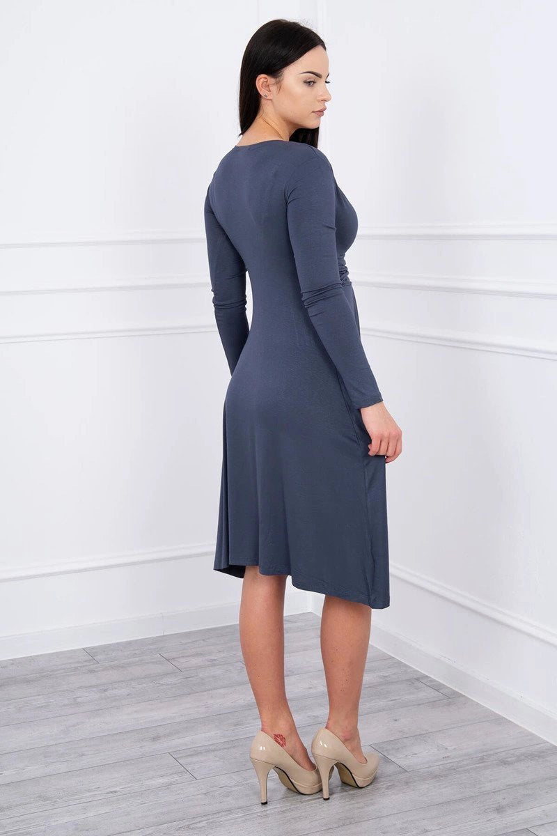 Long sleeve dress 8315 / – Graphite цвет / color | Lexline Fashion