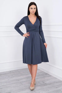Long sleeve dress 8315 / – Graphite цвет / color | Lexline Fashion